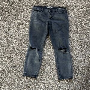 Pac Sun Women's Distressed Gray Jeans